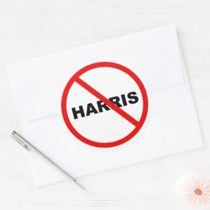 Sticker Rond Harris Attention Ne Allez Pas Là !