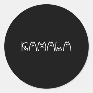 Sticker Rond Harris Cat Lettering Positive1