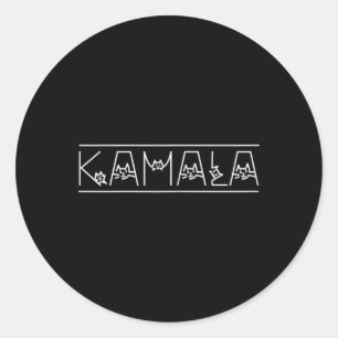 Sticker Rond Harris Cat Letting Positive Funny Shirt Kamala