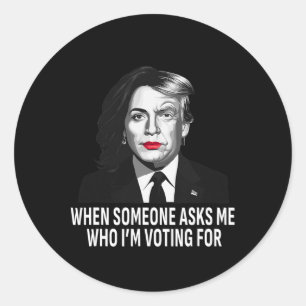 Sticker Rond Harris Contre Donald Trump Mème Électoral Drôle