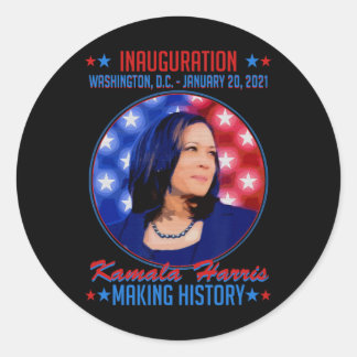 Sticker Rond Harris Inauguration 2021 Making History Vp
