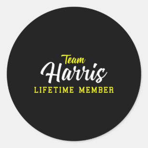 Sticker Rond Harris Lifetime Membre Nom de famille Anniversaire