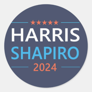 Sticker Rond Harris Shapiro 2024 Kamala Harris Democrat