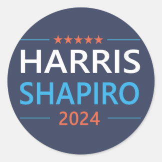 Sticker Rond Harris Shapiro 2024 Kamala Harris Democrat