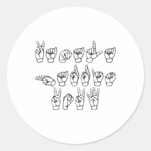 Sticker Rond Harris Sign