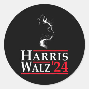 Sticker Rond Harris Waltz 2024 Election Kamala Harris Tim Waltz