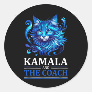 Sticker Rond Harris Waltz Chat Lady Harris Waltz 2024 Kamala Ha