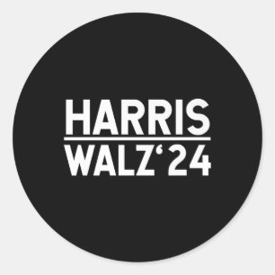 Sticker Rond Harris-walz-2024 Élections Hommes Femmes Enfants H