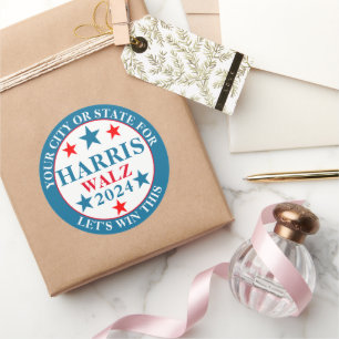 Sticker Rond Harris Walz 2024 Remporte Cette Élection Personnal