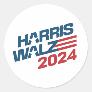 Sticker Rond Harris Walz Élection 2024