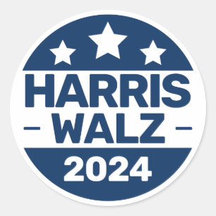 Sticker Rond Harris Walz Élection 2024 Kamala Harris Tim Walz