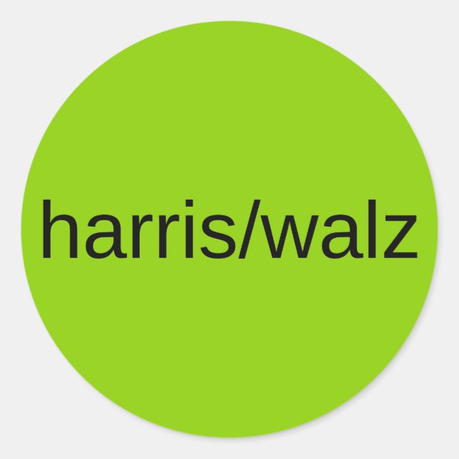 Sticker Rond harris walz élection présidentielle 2024 à la mode (Devant)