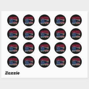 Sticker Rond Harris Walz Kamala Harris 2024 Tim Walz