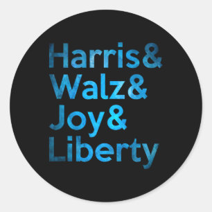 Sticker Rond Harris Wheimer Joy Liberty - Harris Waltz 2024 Ret