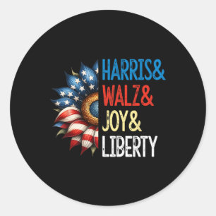 Sticker Rond Harris Wheimer Joy Liberty - Harris Waltz 2024 Ret