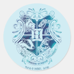 Sticker Rond Harry Potter   Aguamenti Blason HOGWARTS™