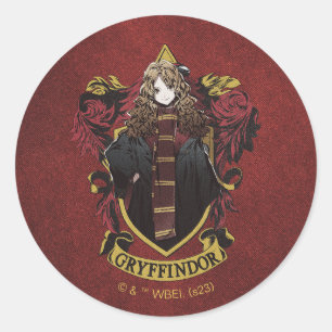Sticker Rond HARRY POTTER™ Anime Hermione House Crest