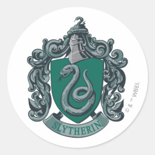Sticker Rond Harry Potter   Blason de Serpentard Vert