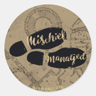 Sticker Rond Harry Potter   CARTE BOULEVUE™ Empreintes de pas