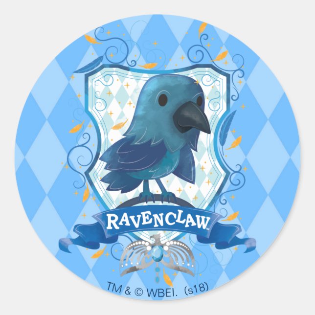 Sticker Rond Harry Potter| Charming RAVENCLAW™ Crest (Devant)