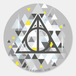 Sticker Rond Harry Potter   Geometric Deathly Hallows