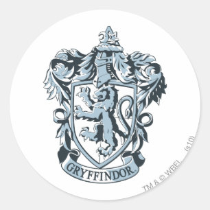 Sticker Rond Harry Potter Gryffindor Crest Blue