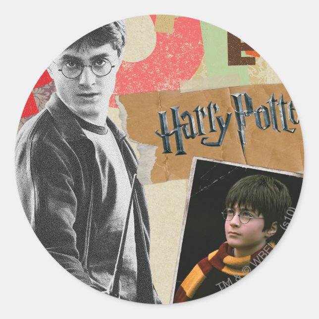 Sticker Rond Harry Potter hier et aujourd'hui (Devant)