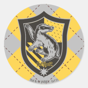Sticker Rond Harry Potter Hufflepuff House Pride Crest