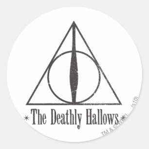 Sticker Rond Harry Potter   L'Emblème Des Hauteurs Mortelles