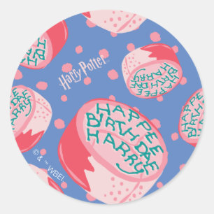 Sticker Rond HARRY POTTER™ Motif de gâteau d'anniversaire