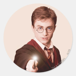 Sticker Rond Harry Potter pointe Wand