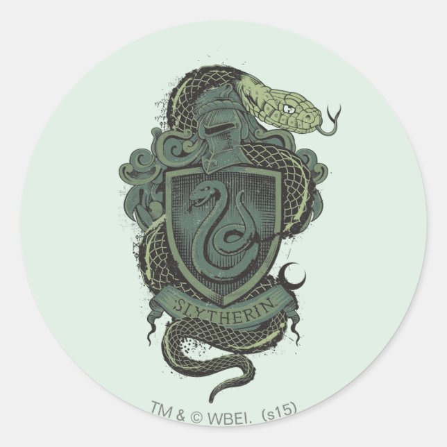 Sticker Rond Harry Potter | Slytherin Crest (Devant)