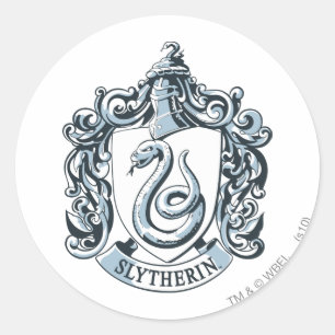 Sticker Rond Harry Potter Slytherin Crest - Bleu glacé