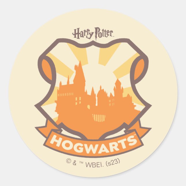 Sticker Rond HARRY POTTER™ | Summer Magic HOGWARTS™ Crest (Devant)