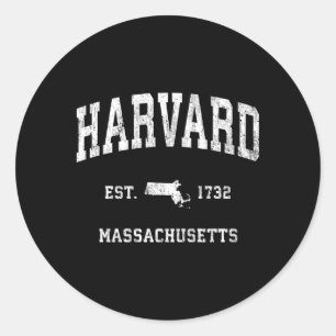 Sticker Rond Harvard Massachusetts Ma Sports Athlétiques