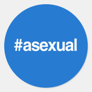 STICKER ROND HASHTAG ASEXUAL