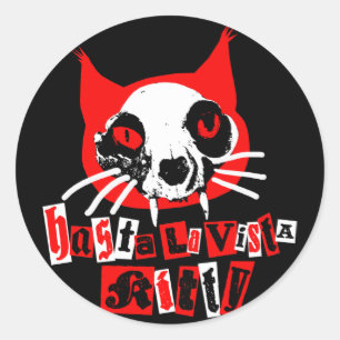 STICKER ROND HASTA LA VISTA KITÉ