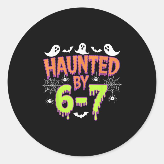 Sticker Rond Haunted By 6 7  (Devant)
