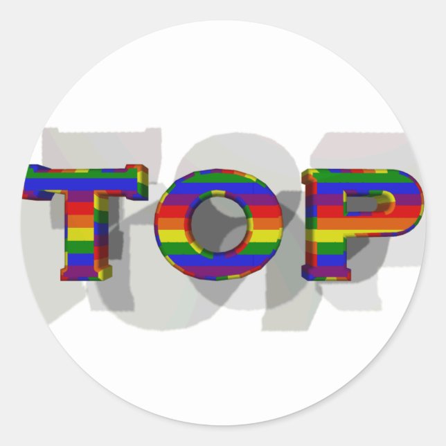 Sticker Rond Haut 3D (Devant)