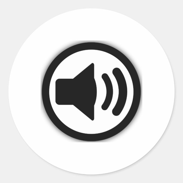 Sticker Rond Haut-parleur audio (Devant)