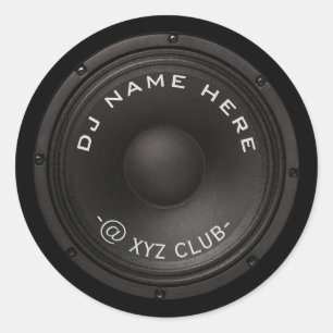 Sticker Rond Haut-parleur DJ