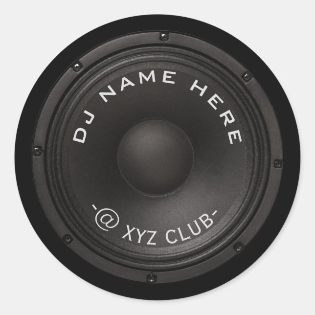 Sticker Rond Haut-parleur DJ (Devant)