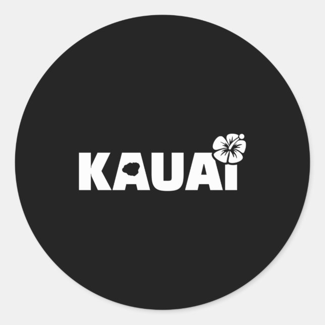 Sticker Rond Hawaii Hawaii Kauai Blue Small (Devant)