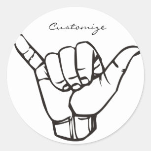 Sticker Rond Hawaii Shaka Brah Wave Thunder_Cove