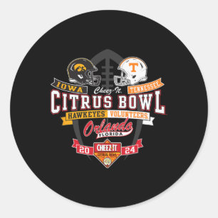 Sticker Rond Hawkeyes Vs Tennessee Volunteers Citrus Bowl 2024