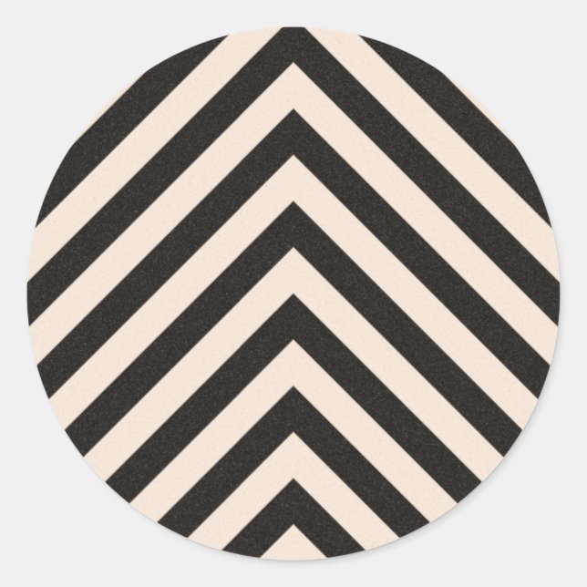 Sticker Rond Hazard stripes (Devant)