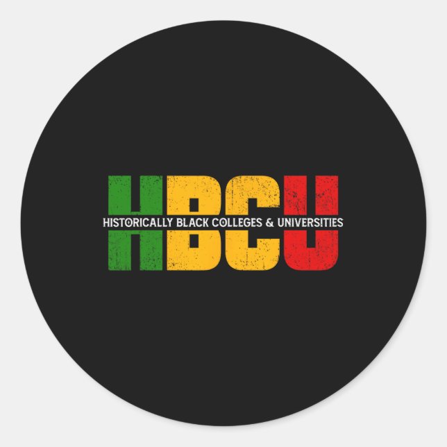 Sticker Rond Hbcu Historiquement Collèges Noirs Universités Gra (Devant)