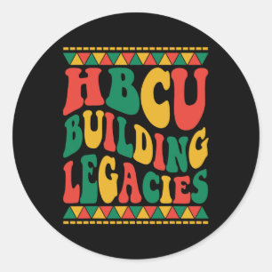 Sticker Rond Hbcu Mois de l'histoire des Noirs Hbcu Héritage du