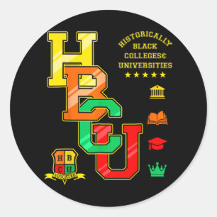 Sticker Rond Hbcu Vêtements Historiquement Collèges Noirs Unive