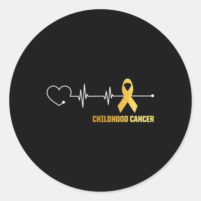 Sticker Rond Hearbeat L'espoir du guerrier de sensibilisation a (Devant)